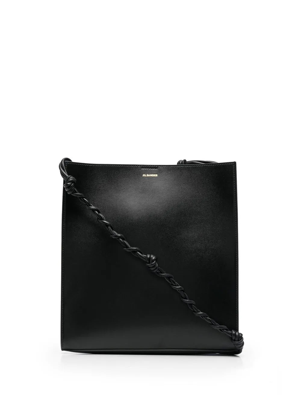 Jil Sander Logo Print Leather Shoulder Bag