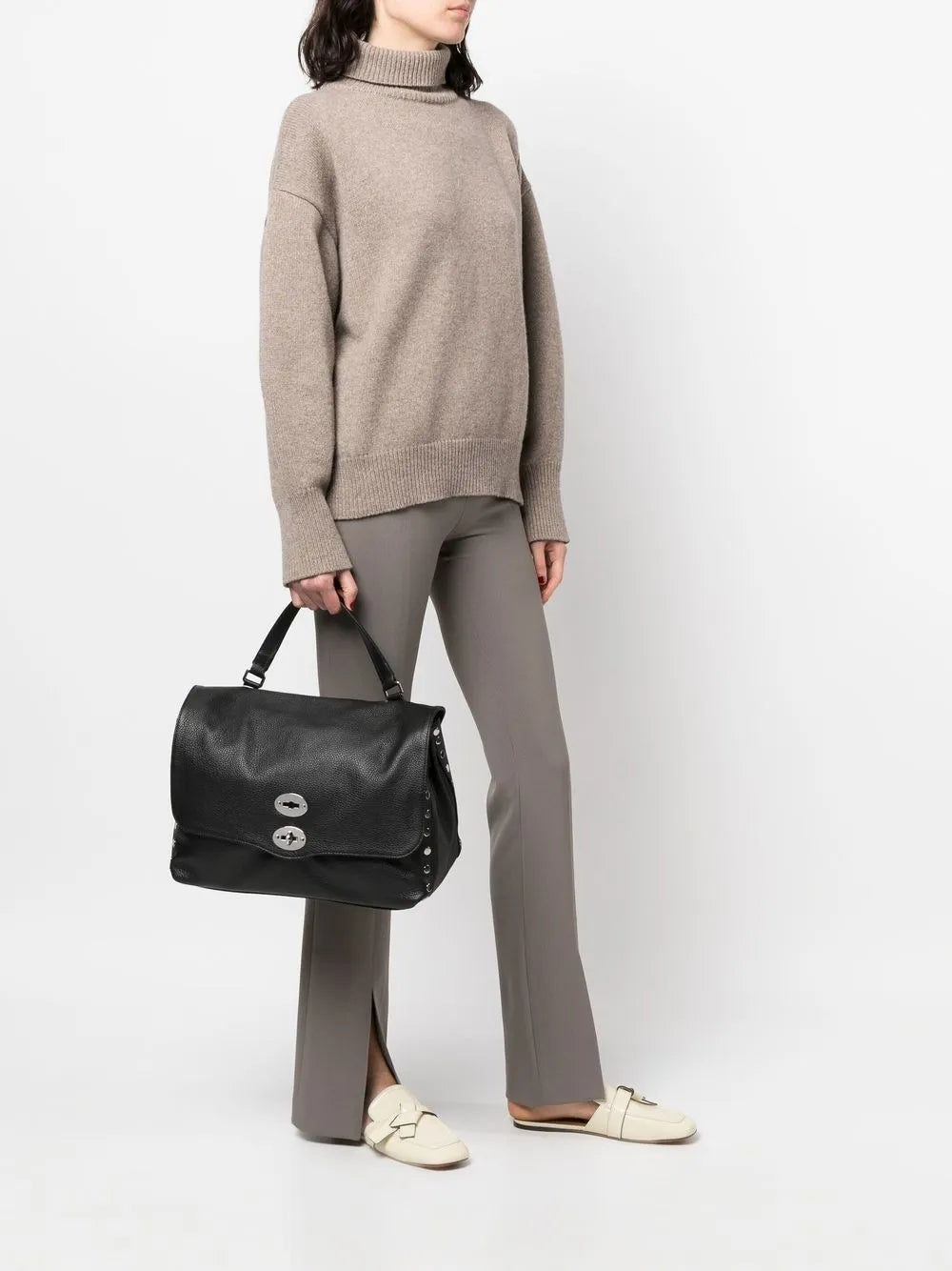 Zanellato Medium Postina Studded Tote Bag