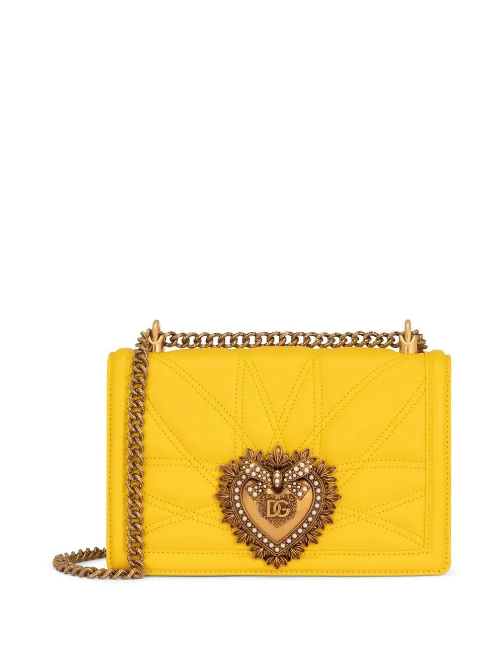 Dolce Gabbana Medium Devotion Quilted Shoulder Bag