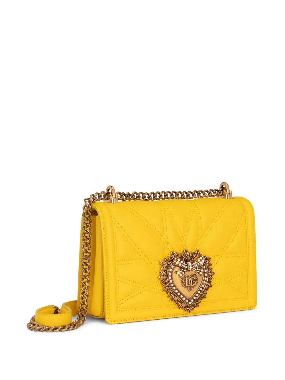 Dolce Gabbana Medium Devotion Quilted Shoulder Bag
