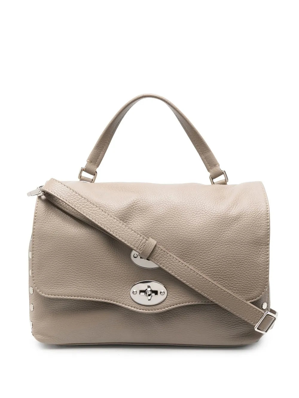 Zanellato Stud Detail Leather Shoulder Bag