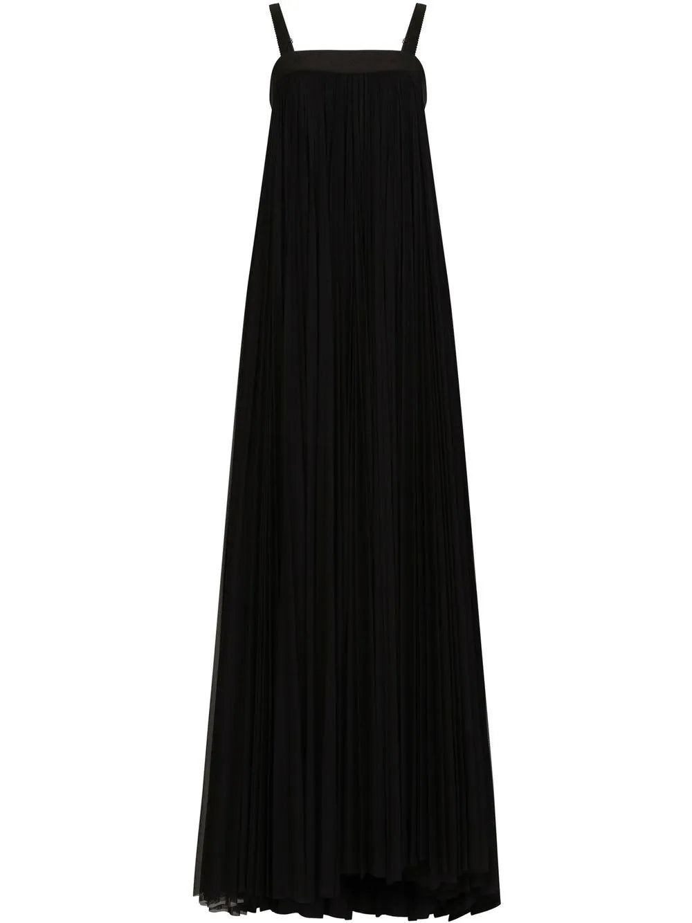 Dolce Gabbana Pleated Tulle Maxi Dress