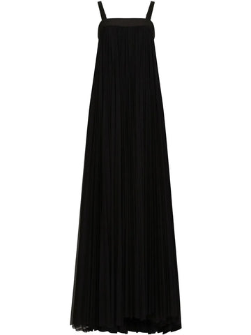 Dolce Gabbana Pleated Tulle Maxi Dress