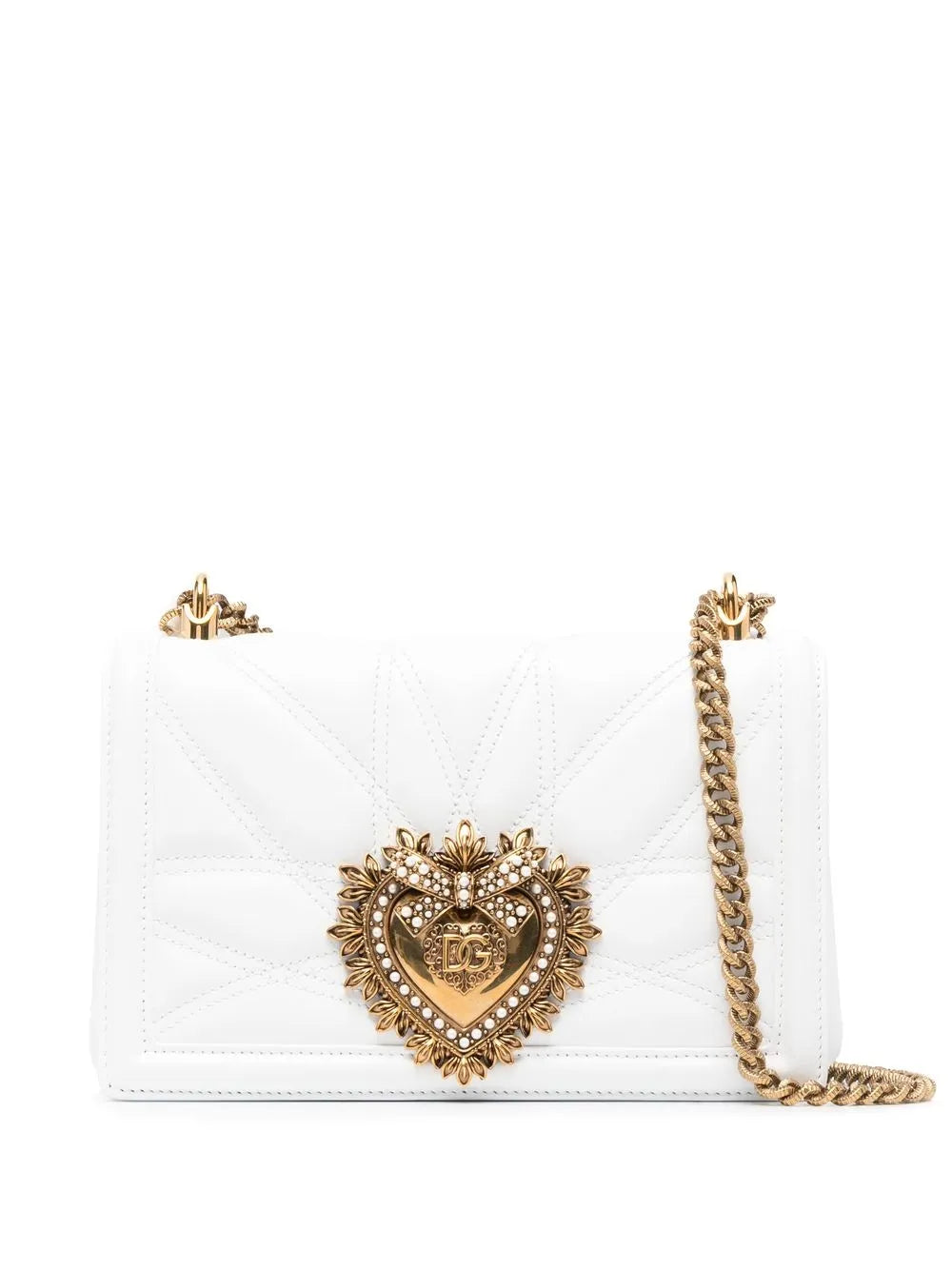 Dolce Gabbana Medium Devotion Quilted Shoulder Bag