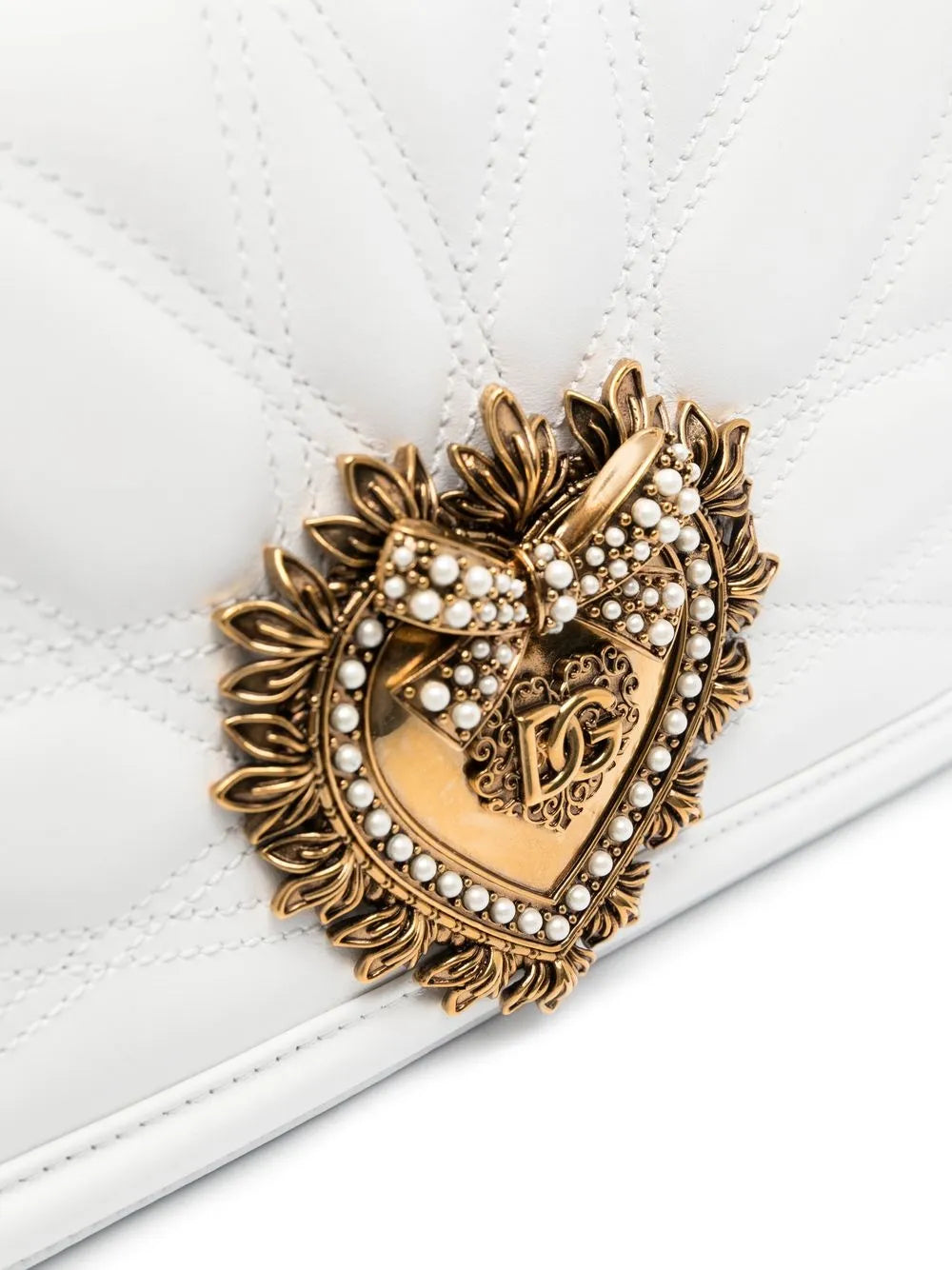 Dolce Gabbana Medium Devotion Quilted Shoulder Bag