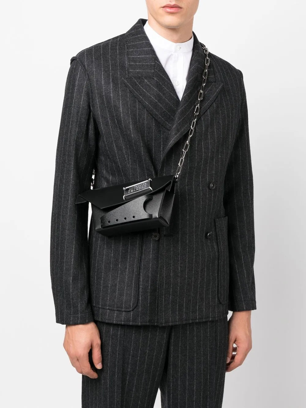 Maison Margiela Snatched Leather Shoulder Bag
