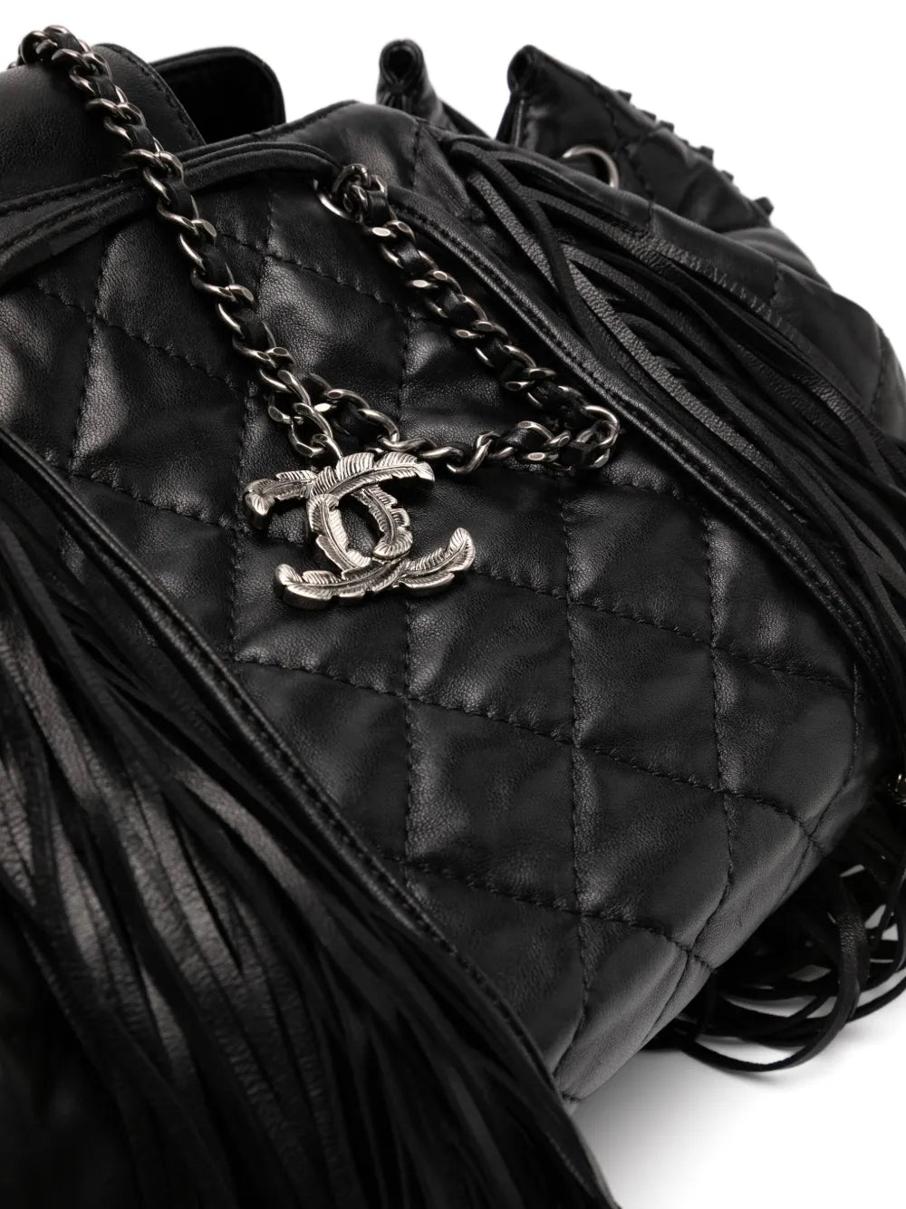 Chanel Pre Owned 2014 Western Fringe Shoulder Bag