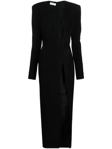 Monot Plunging V Neck Dress