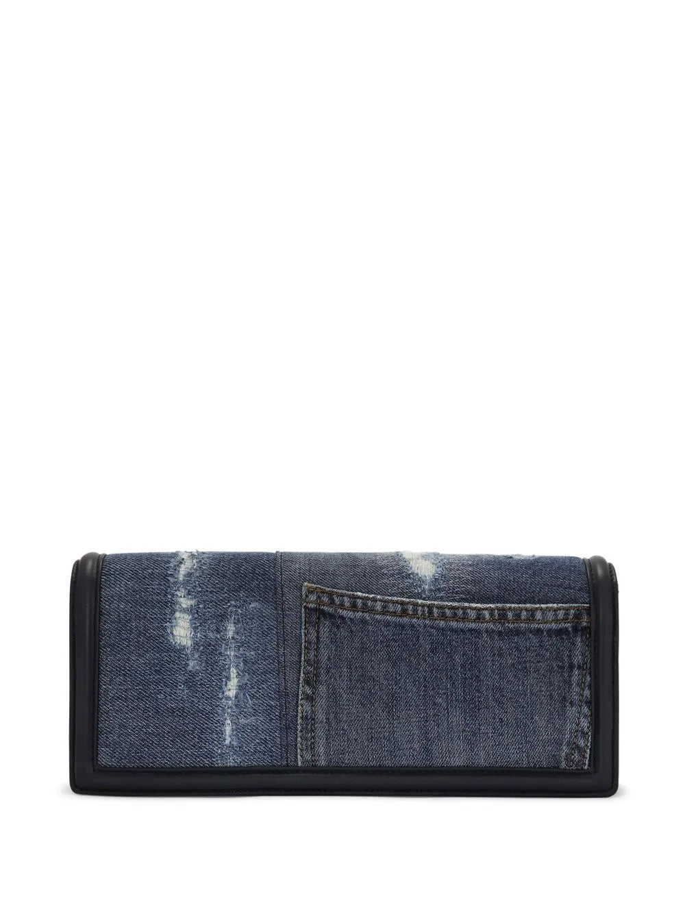 Dolce Gabbana Devotion Patchwork Denim Shoulder Bag