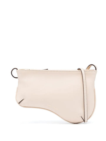 Manu Atelier Logo Detail Leather Shoulder Bag