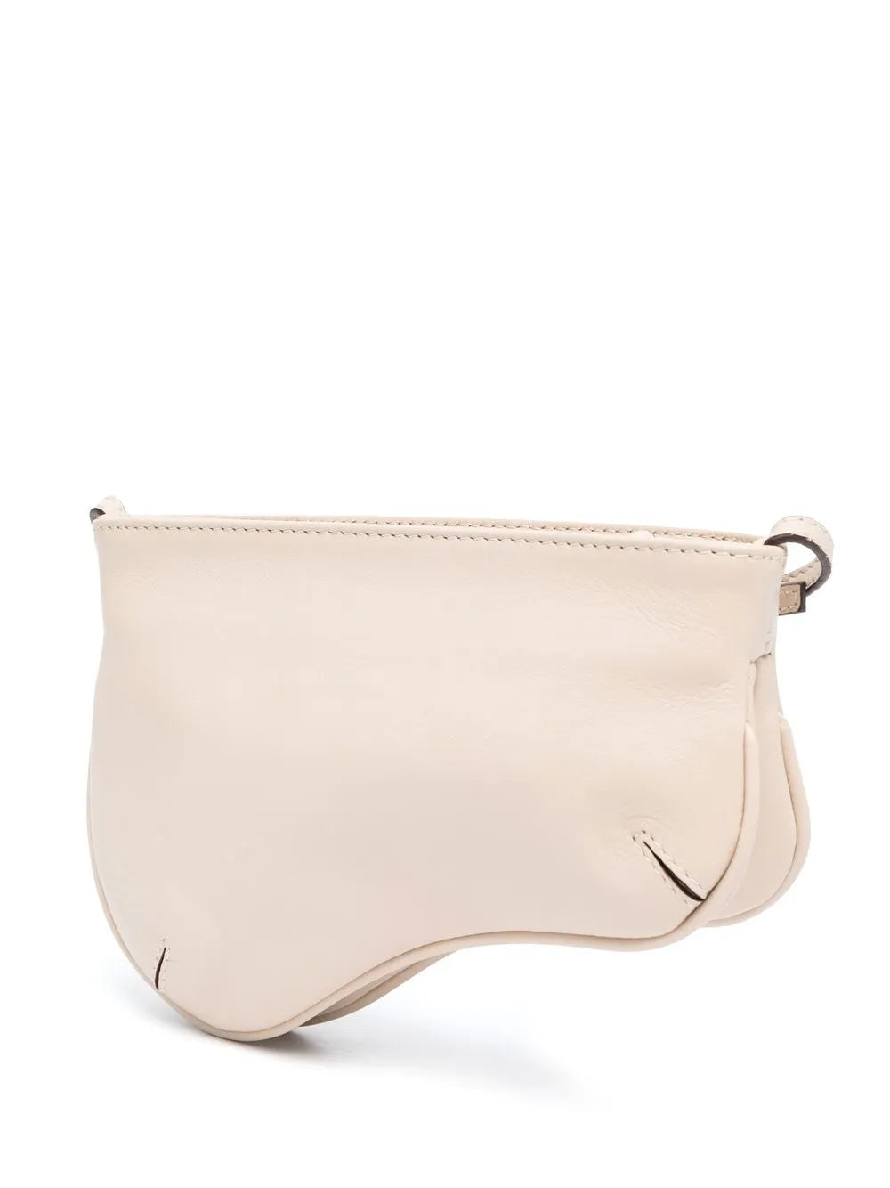 Manu Atelier Logo Detail Leather Shoulder Bag