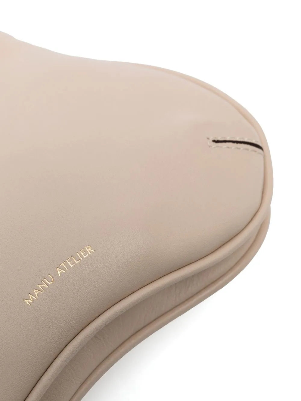 Manu Atelier Logo Detail Leather Shoulder Bag