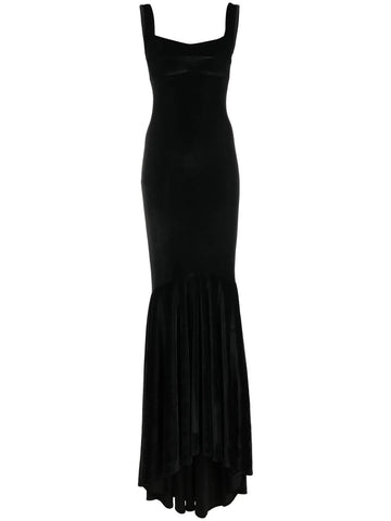 Atu Body Couture Sleeveless Fishtail Velvet Gown