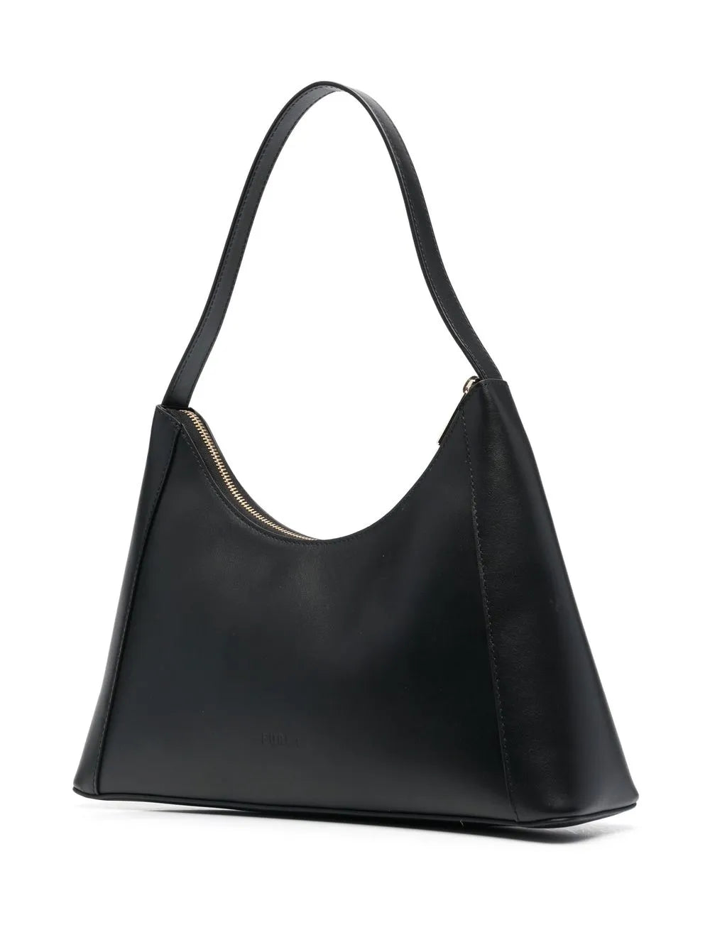 Furla Logo Plaque Leather Shoulder Bag