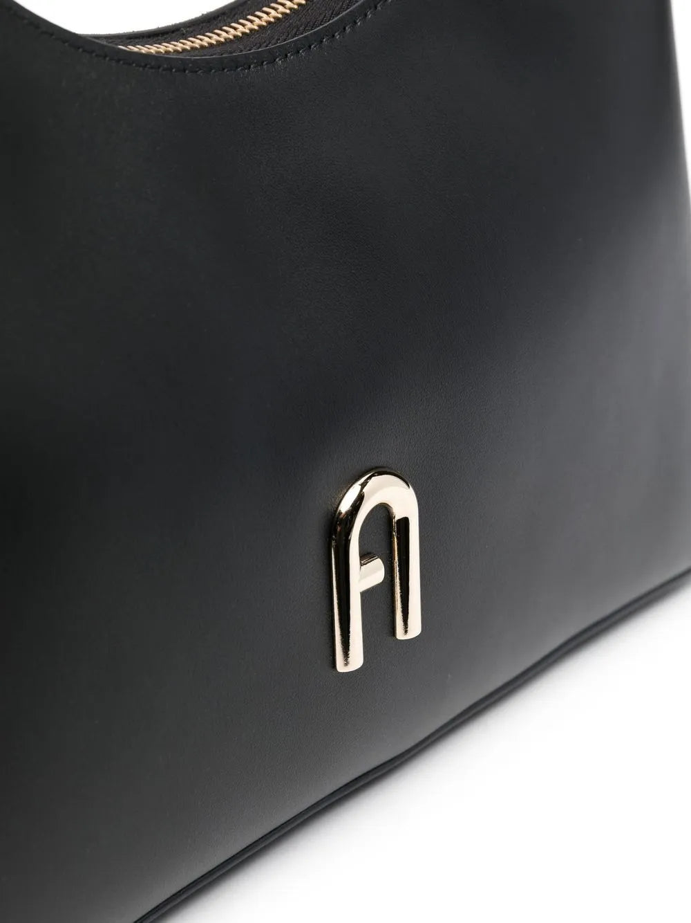 Furla Logo Plaque Leather Shoulder Bag