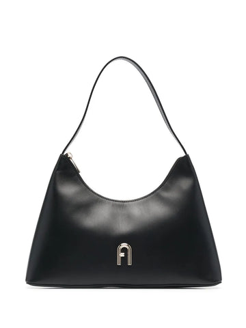 Furla Logo Plaque Leather Shoulder Bag