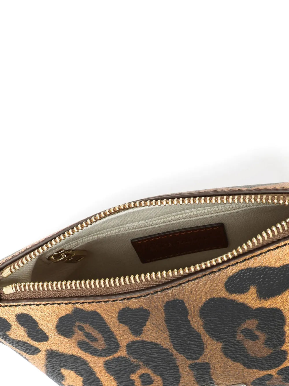 Dolce Gabbana Crespo Leopard Print Shoulder Bag