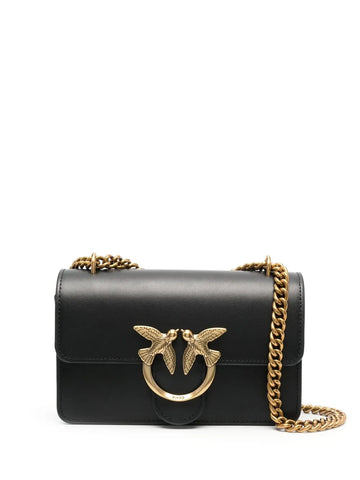 Pinko Love Birds Calf Leather Shoulder Bag