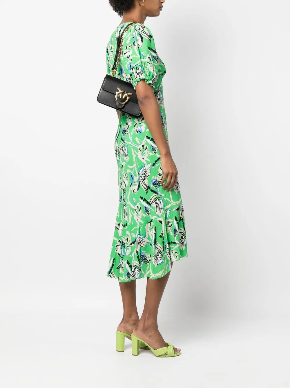 Pinko Love Birds Calf Leather Shoulder Bag