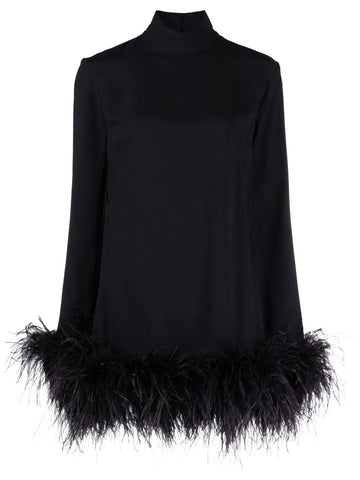 Taller Marmo Gina Feather Trim Mini Dress