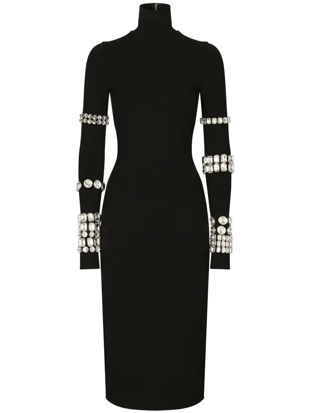 Dolce Gabbana Kim Dolcegabbana Milano Rib Embellished Midi Dress