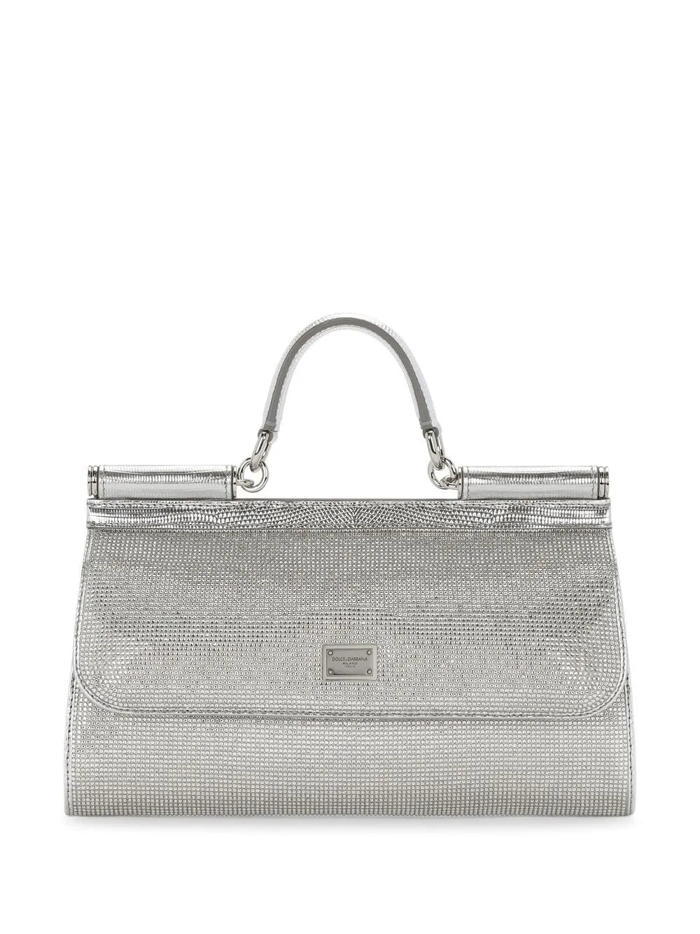 Dolce Gabbana Kim Dolcegabbana Small Sicily Rhinestone Top Handle Bag