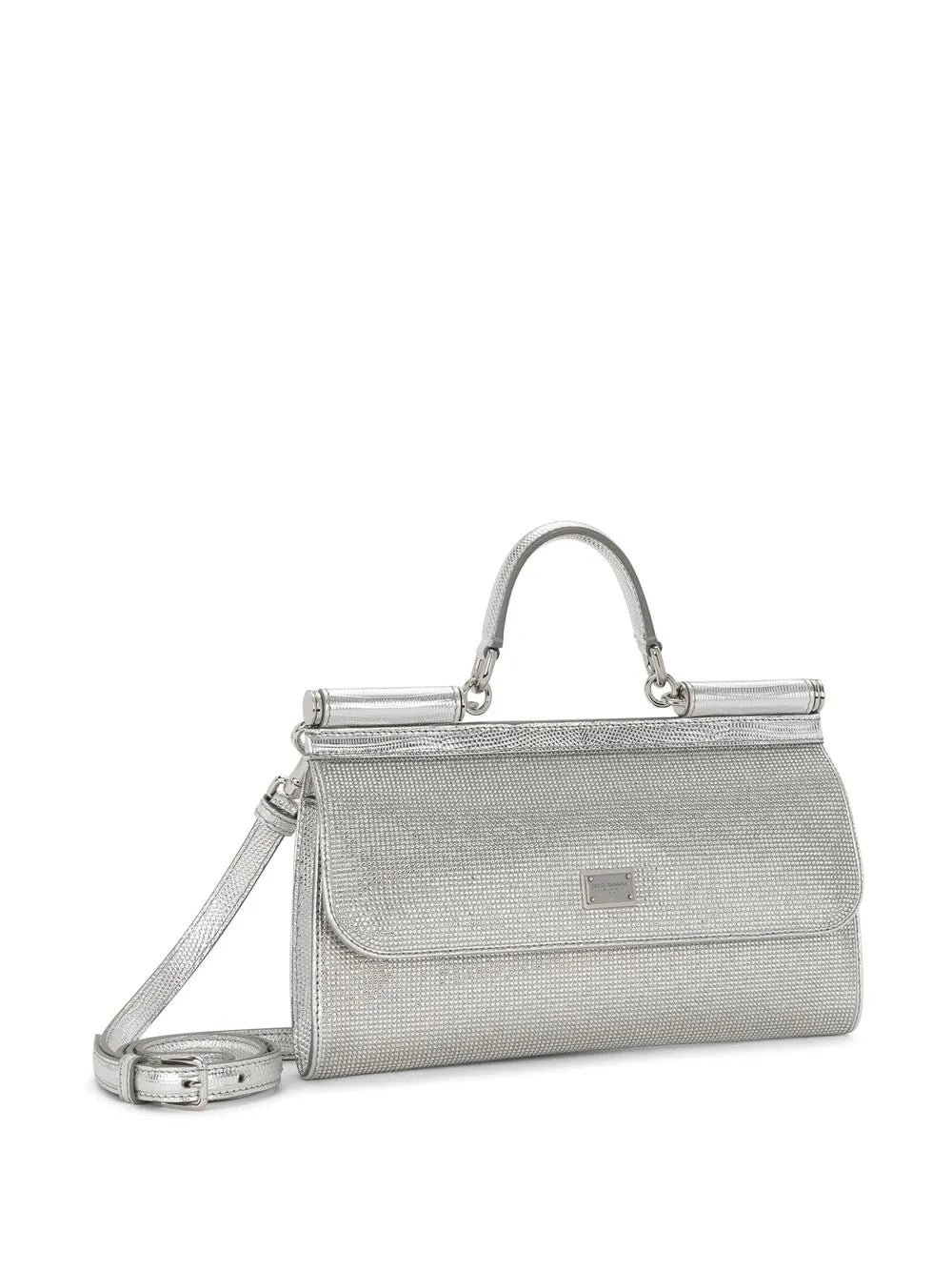 Dolce Gabbana Kim Dolcegabbana Small Sicily Rhinestone Top Handle Bag