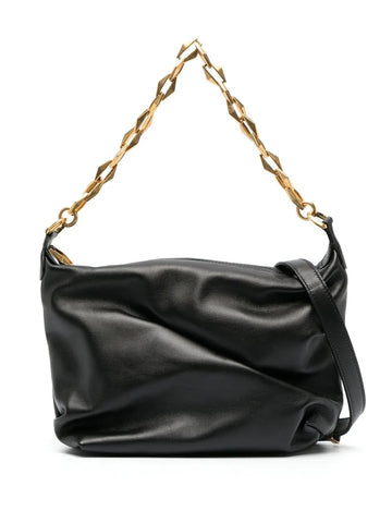 Jimmy Choo Diamond Zip Up Leather Shoulder Bag