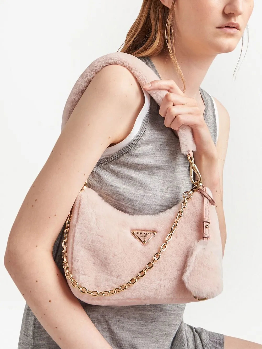 Prada Re Edition Shearling Mini Bag