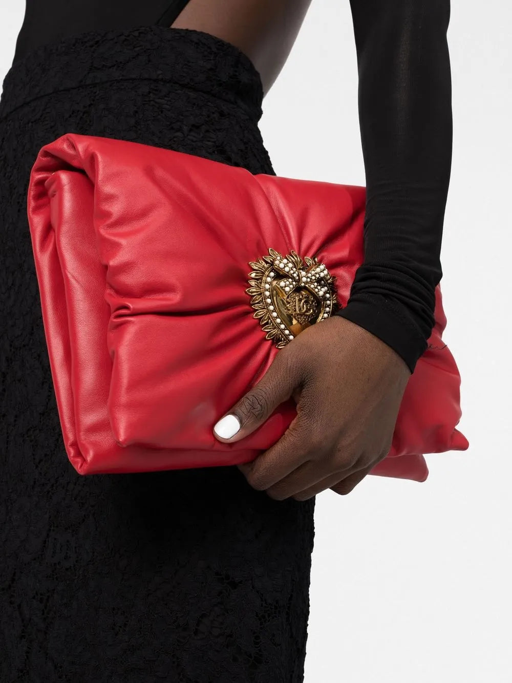 Dolce Gabbana Medium Devotion Soft Clutch