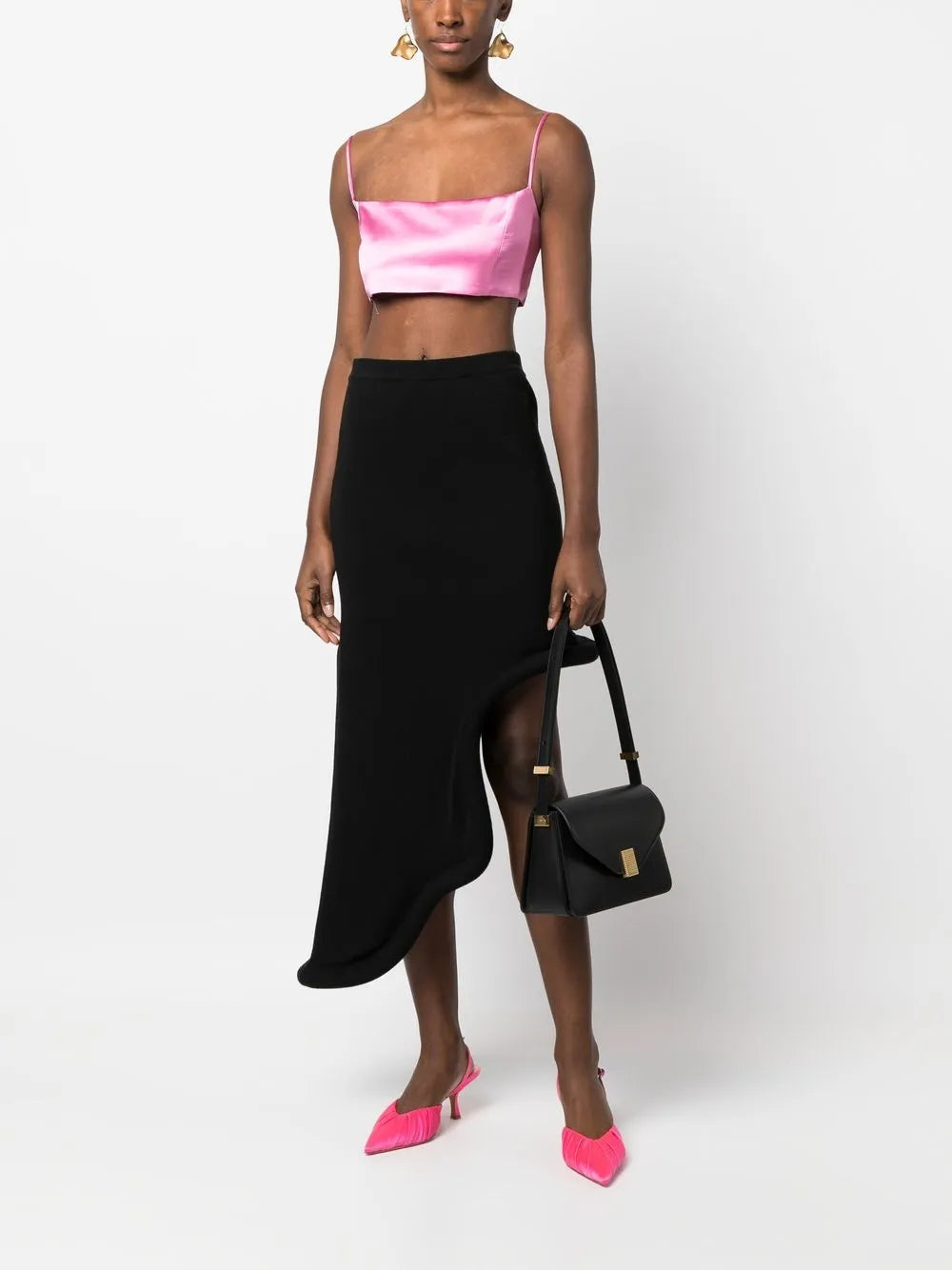 Lanvin Studded Leather Shoulder Bag