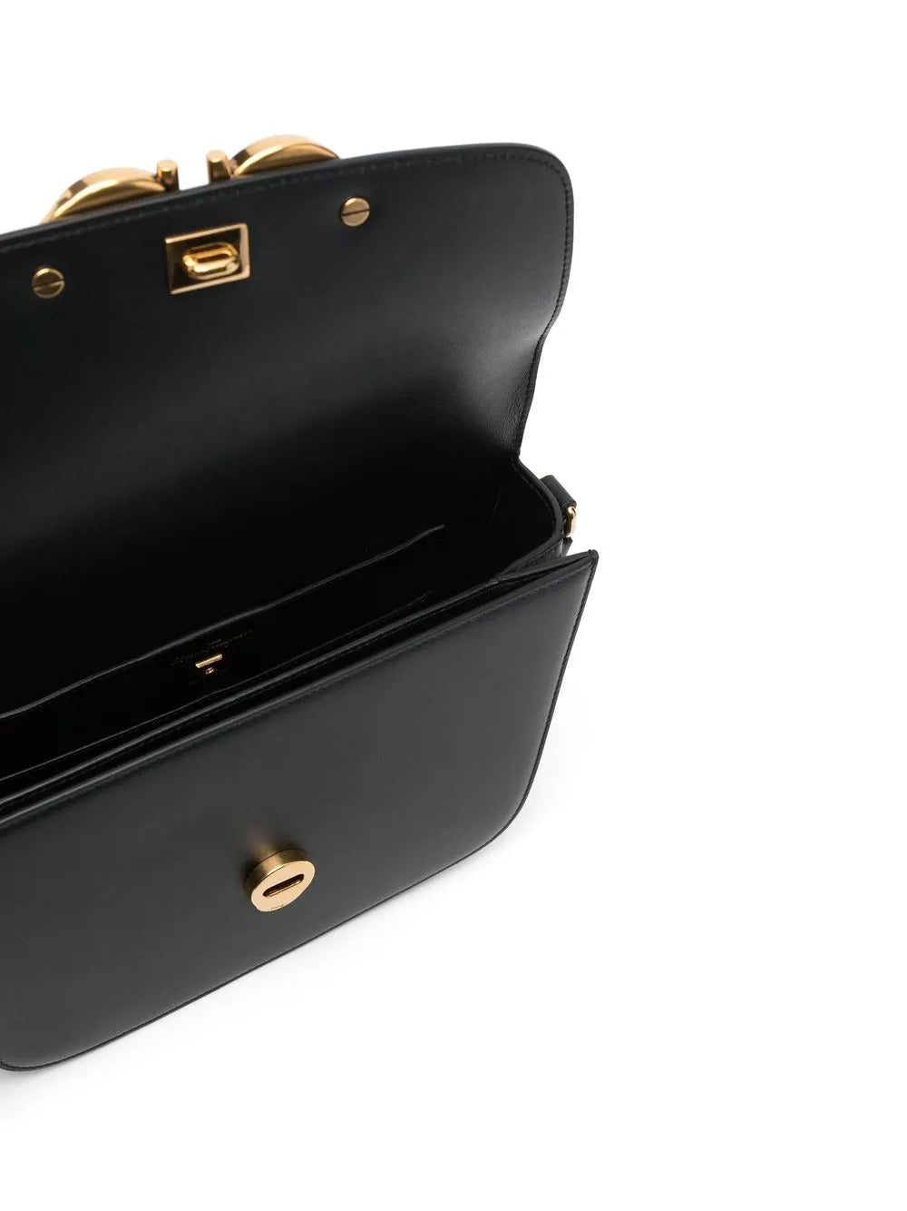 Ferragamo Gancini Leather Shoulder Bag