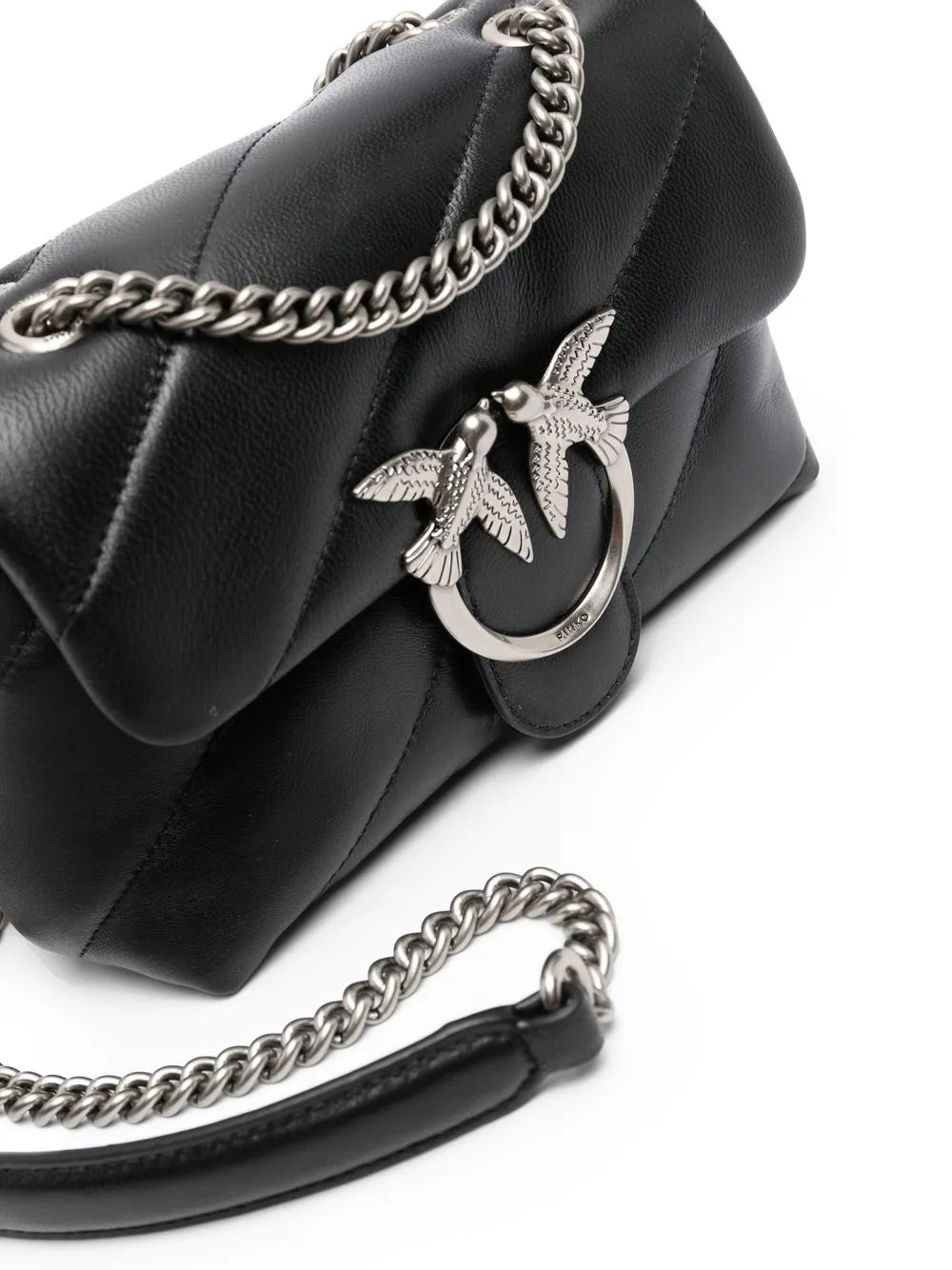 Pinko Mini Love Puff Leather Shoulder Bag