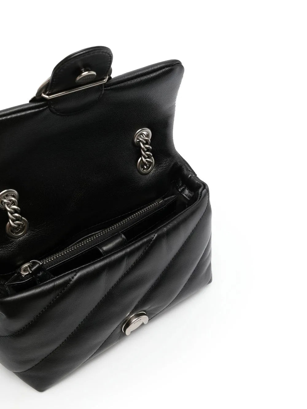 Pinko Mini Love Puff Leather Shoulder Bag