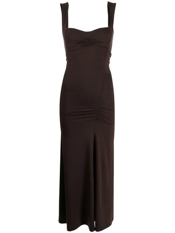 Reformation Suvi Ruched Midi Dress