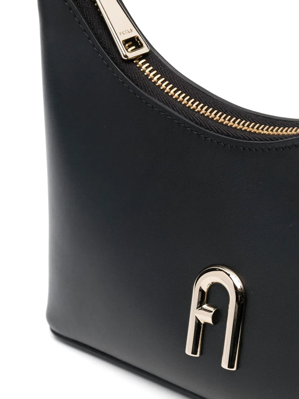 Furla Logo Plaque Leather Shoulder Bag