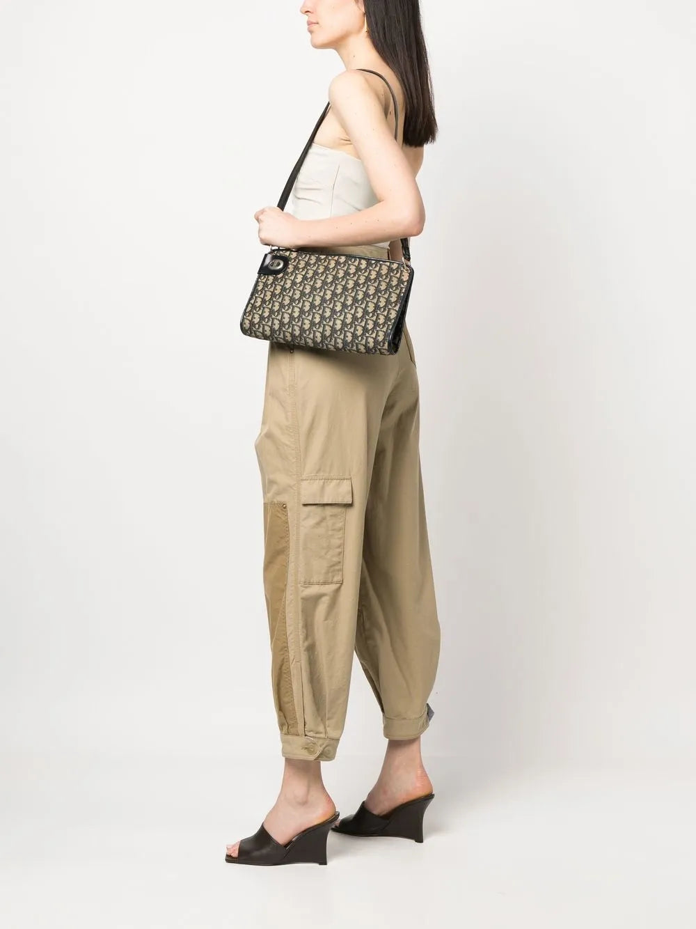 Christian Dior Pre Owned 1970S Trotter Zipped Shoulder Bag