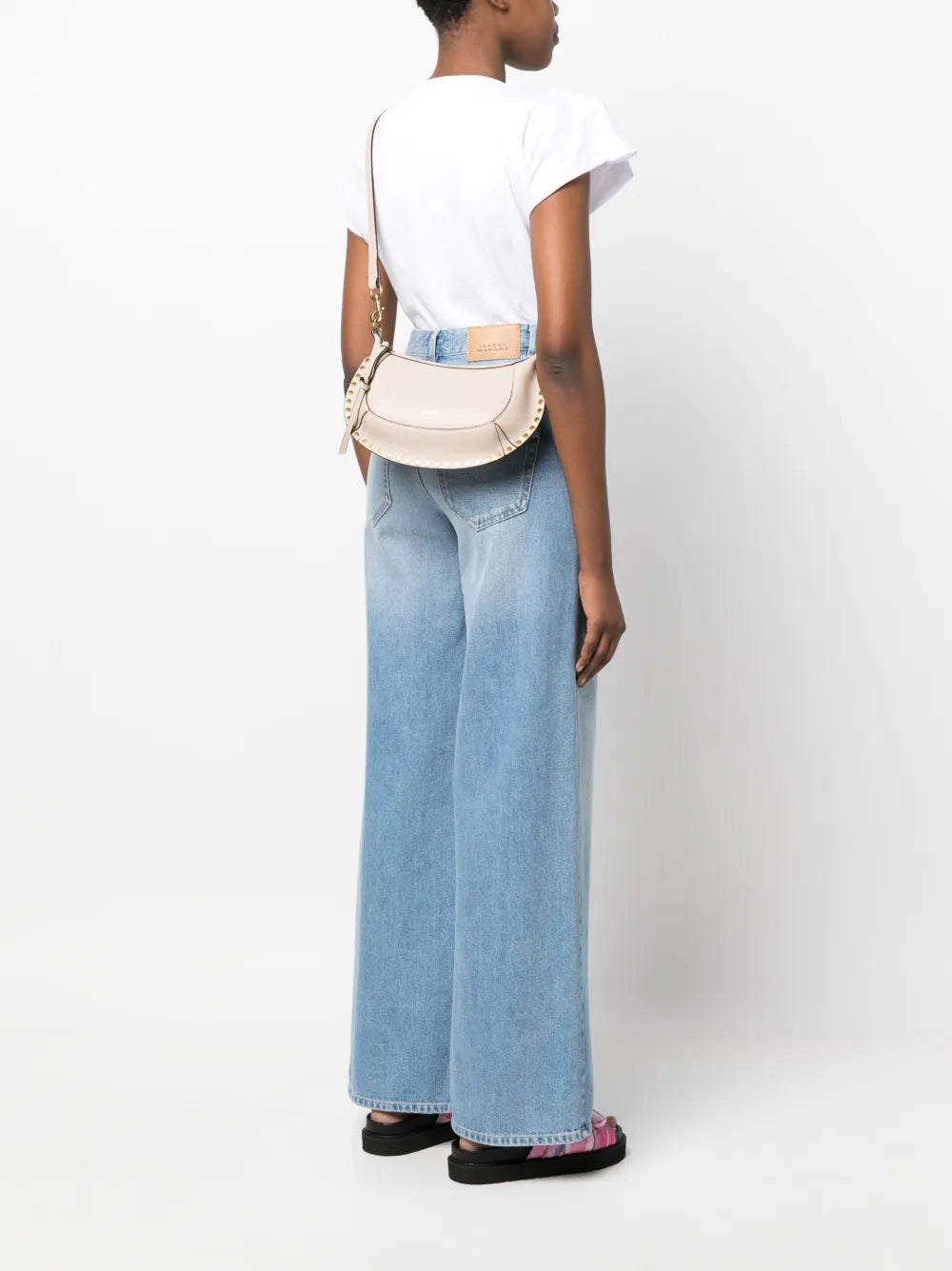 Isabel Marant Oskan Moon Leather Shoulder Bag