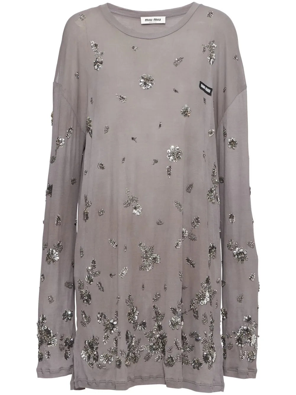 Miu Miu Sequin Embellished Jersey Dress