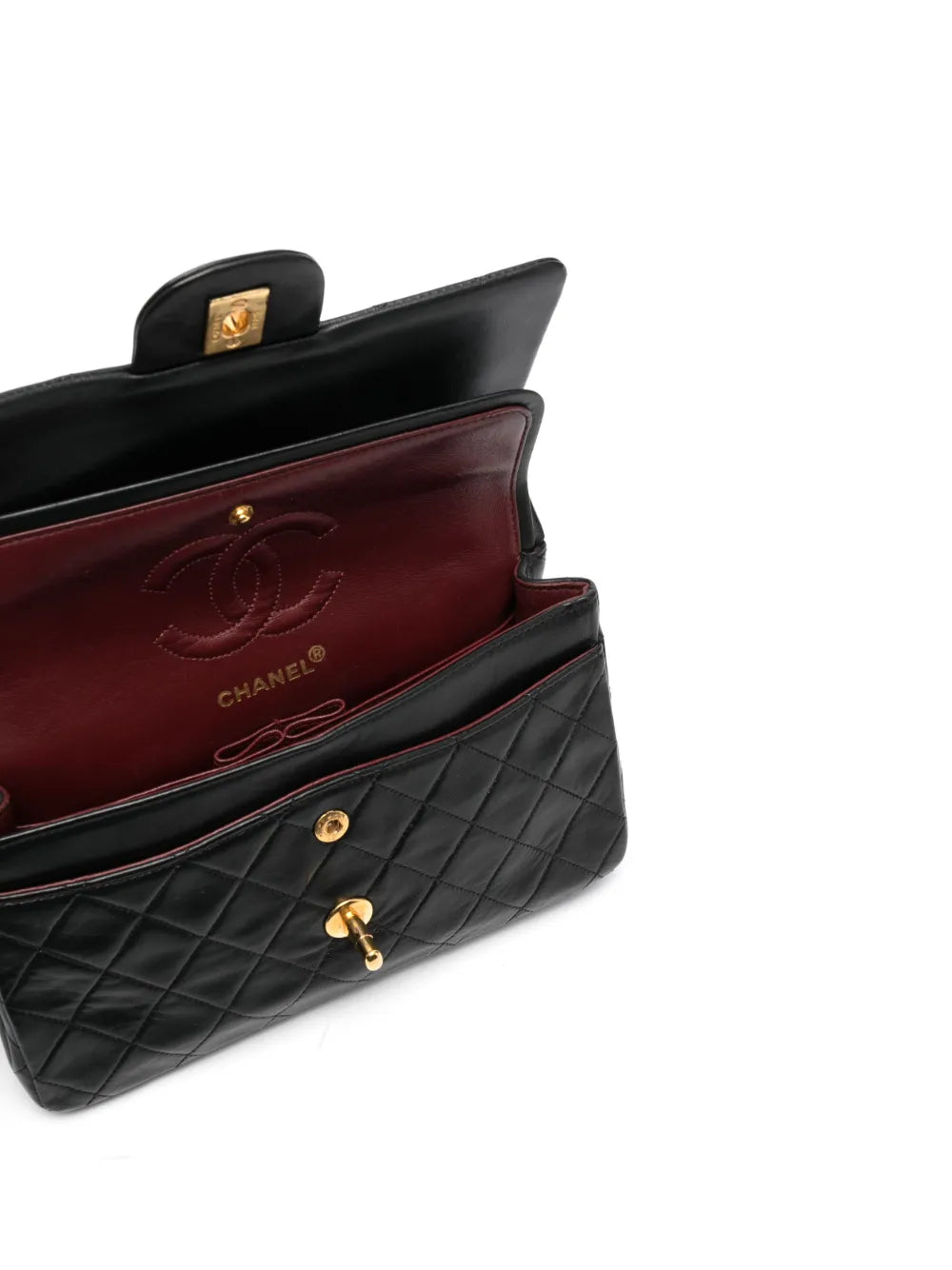 Chanel Pre Owned 1989 1991 Small Double Flap Shoulder Bag