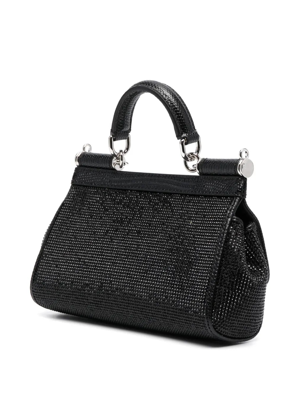 Dolce Gabbana Small Sicily Rhinestone Embellished Shoulder Bag