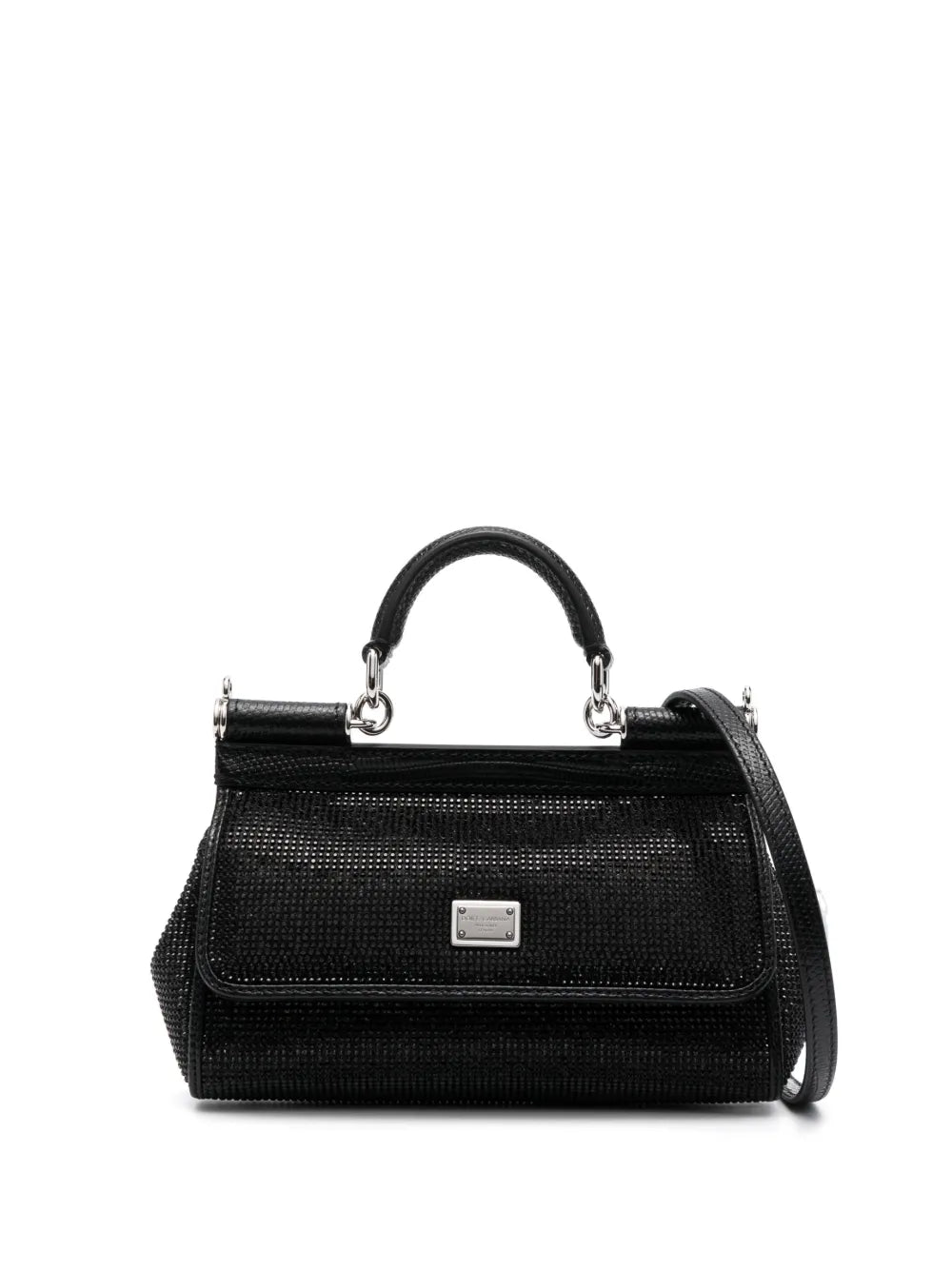 Dolce Gabbana Small Sicily Rhinestone Embellished Shoulder Bag