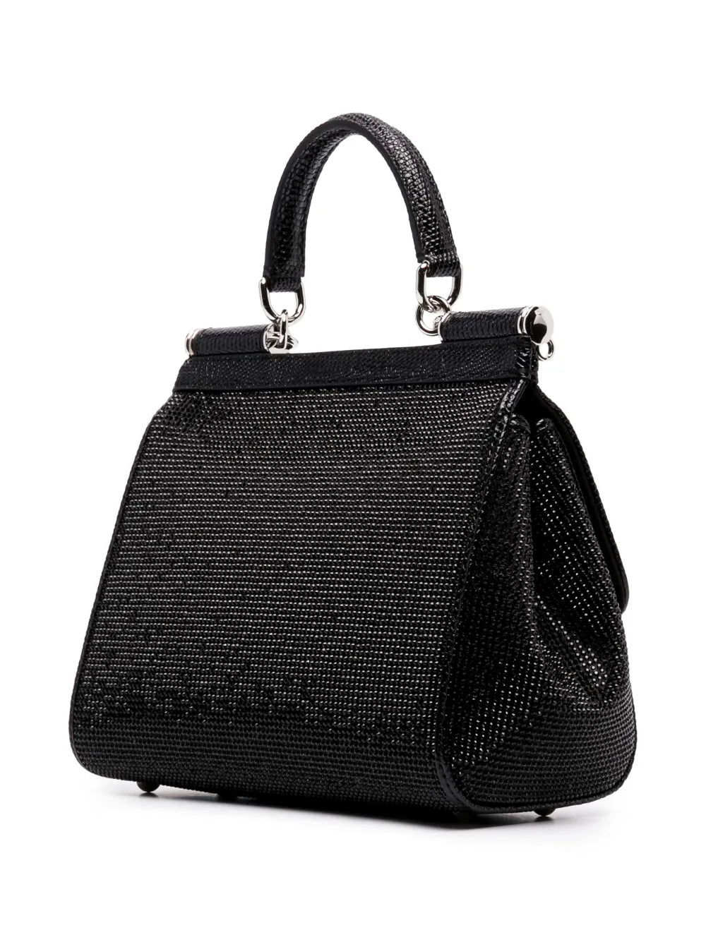 Dolce Gabbana Small Sicily Rhinestone Shoulder Bag