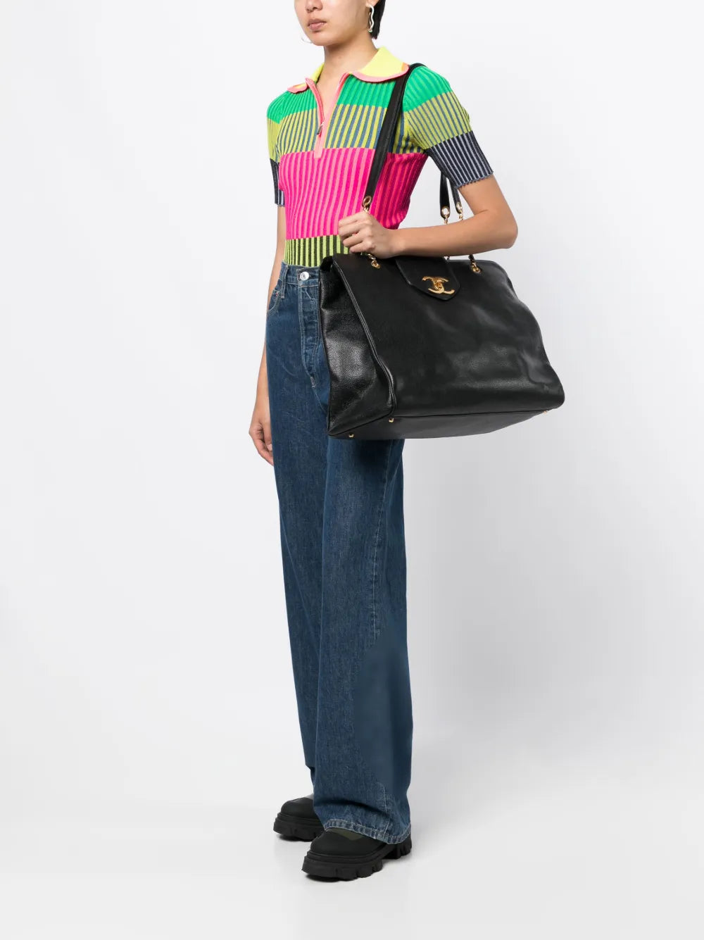 Chanel Pre Owned 1997 Jumbo Supermodel Shoulder Bag