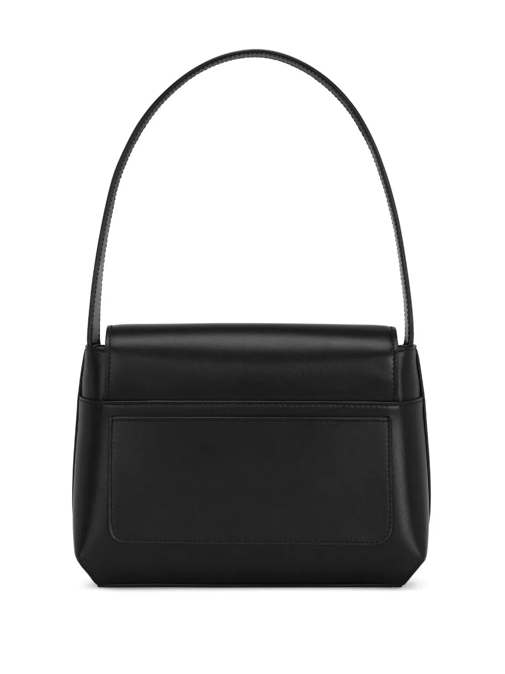Dolce Gabbana Logo Embossed Leather Shoulder Bag