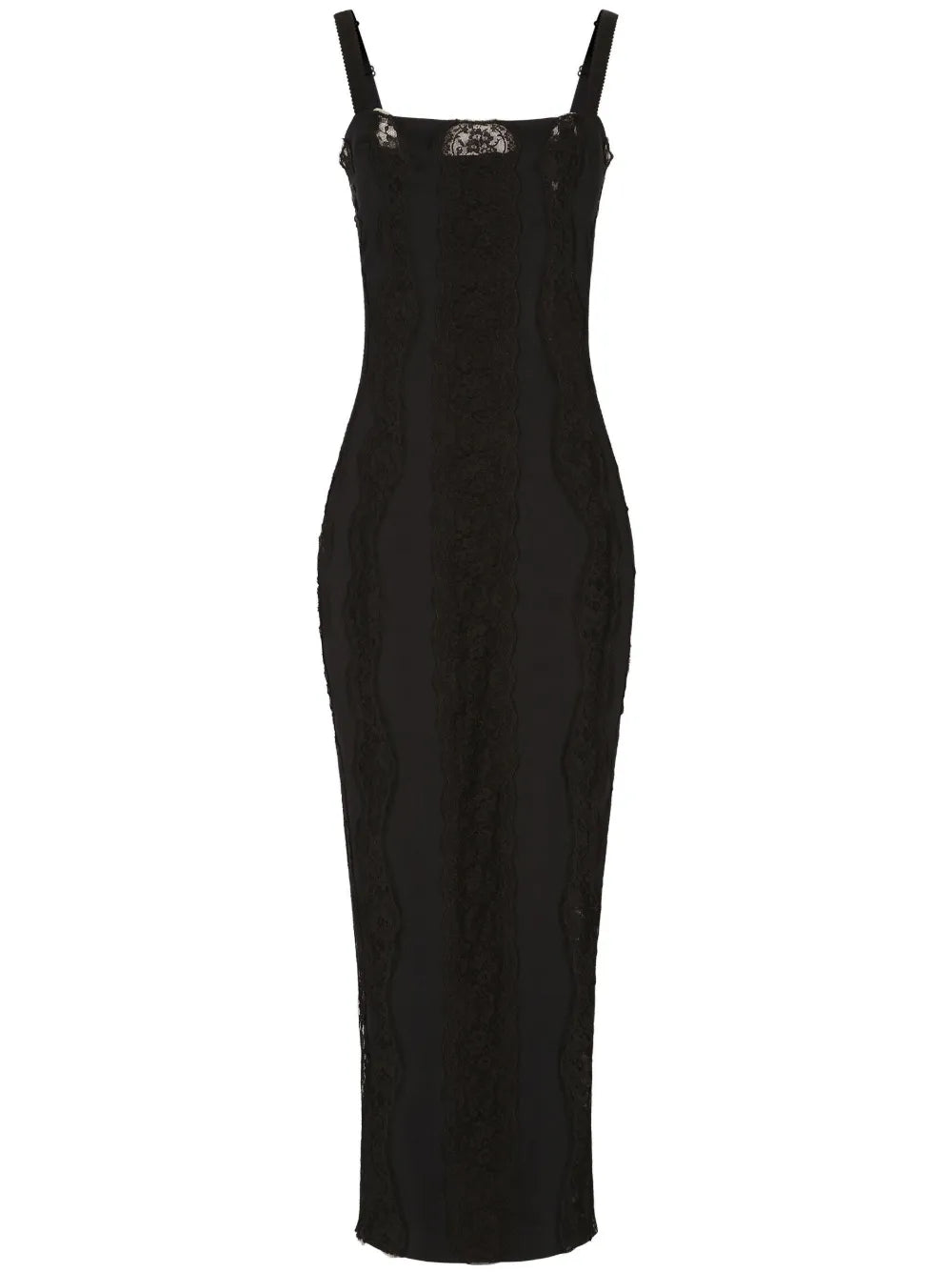 Dolce Gabbana Lace Embellished Midi Dress