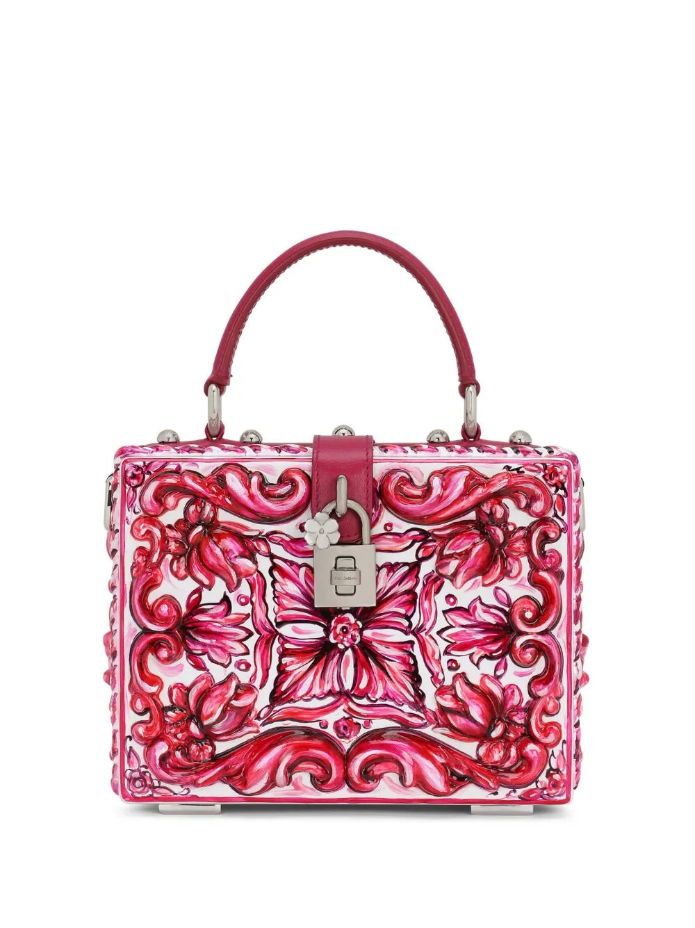 Dolce Gabbana Dolce Box Majolica Print Shoulder Bag