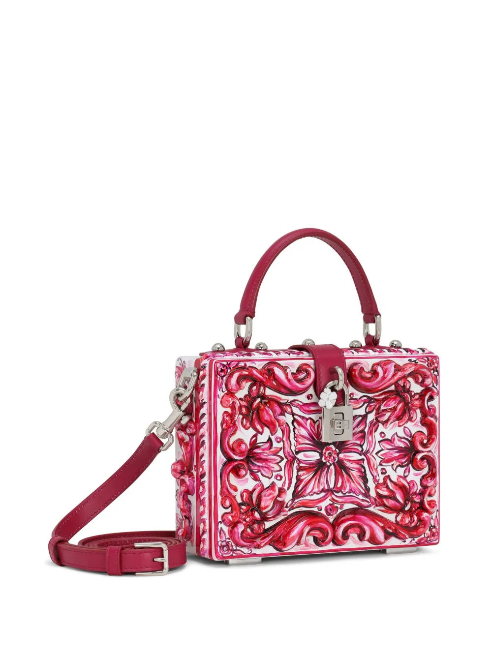 Dolce Gabbana Dolce Box Majolica Print Shoulder Bag