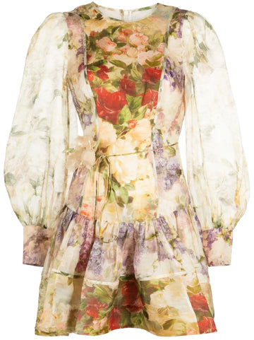 Zimmermann Sensory Flip Linen Silk Minidress