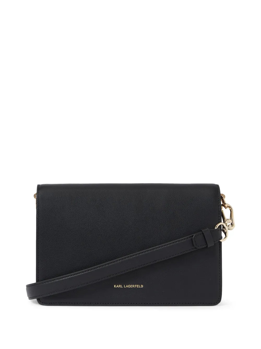 Karl Lagerfeld Medium Signature Leather Shoulder Bag